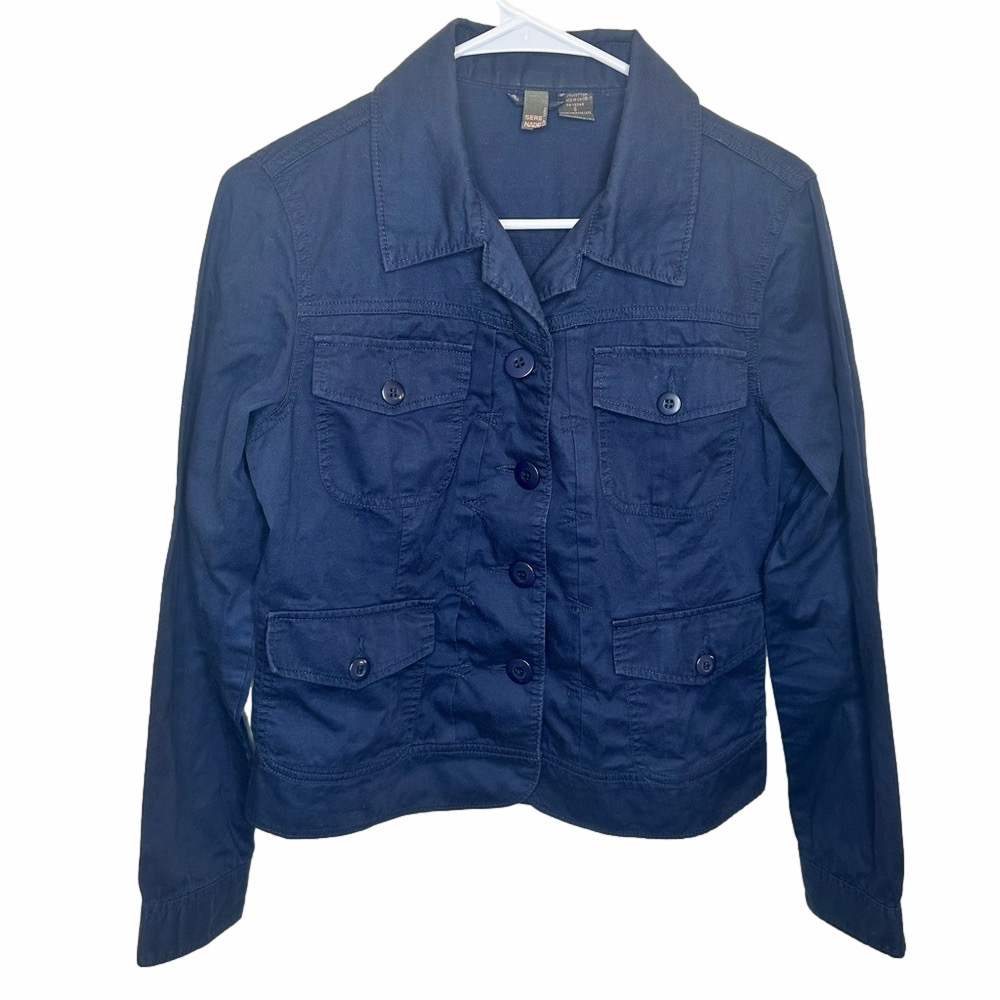 SERE NADE Navy Blue Blazer Jacket Size Small